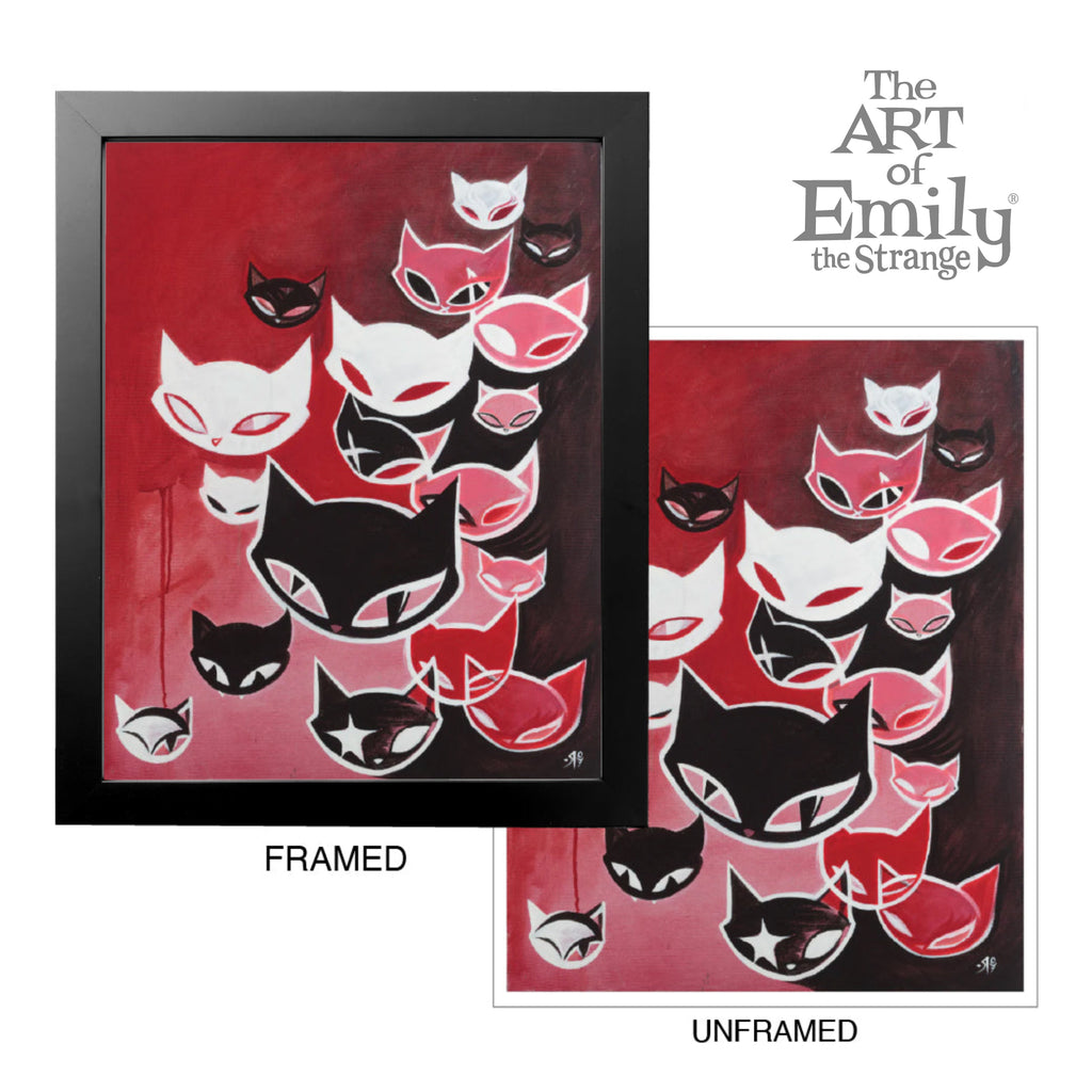 Reigning Cats Emily The Strange Art Print Framed or Unframed