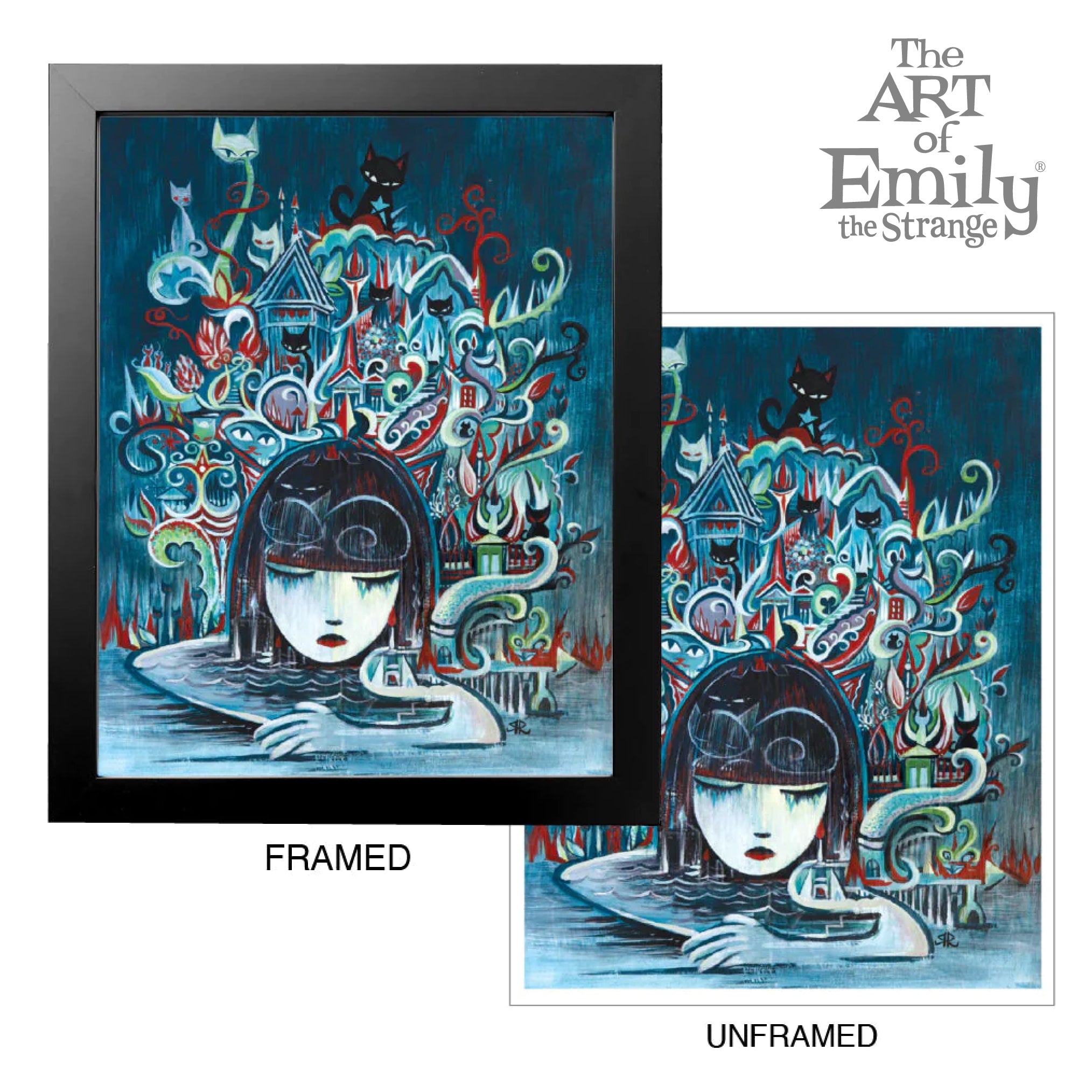 Emily's Dreamscape Emily The Strange Art Print Framed or Unframed