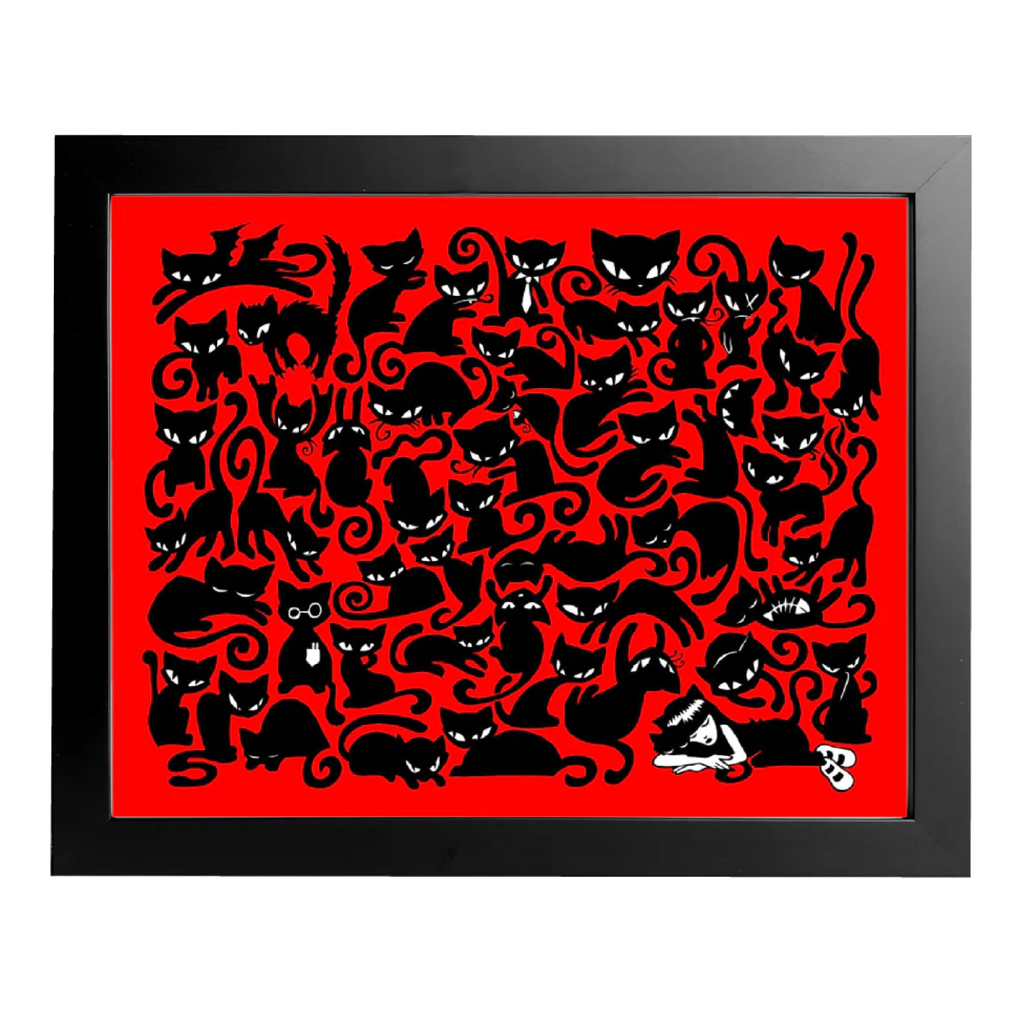 Cat Nap Emily The Strange Art Print Framed or Unframed