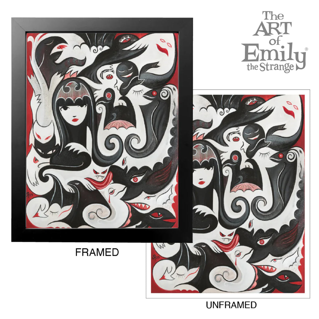 Few Of My Fav Things Emily The Strange Art Print Framed or Unframed