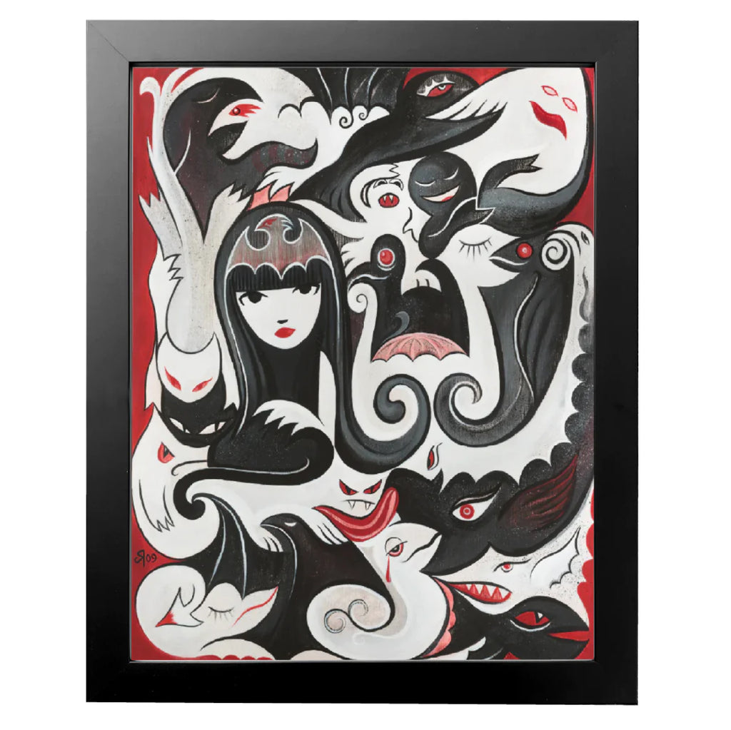 Few Of My Fav Things Emily The Strange Art Print Framed or Unframed