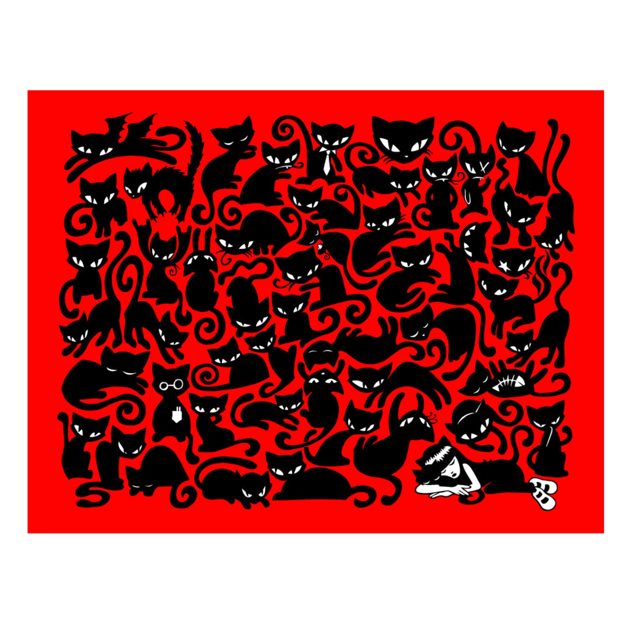 Cat Nap Emily The Strange Art Print Framed or Unframed