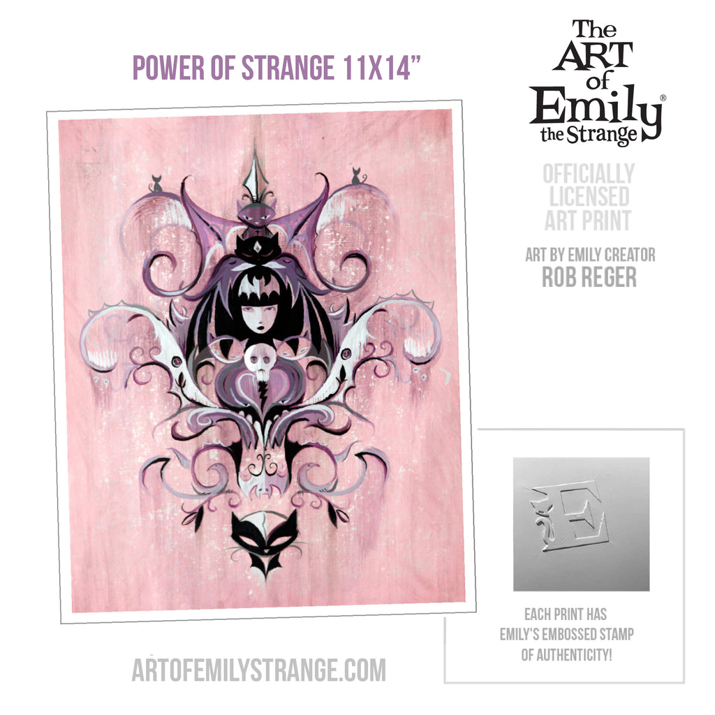 Power of Strange Emily The Strange Art Print Framed or Unframed