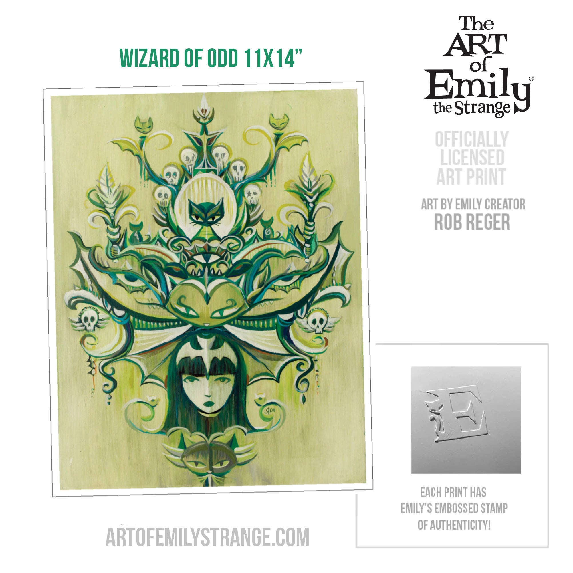 Wizard Of Odd Emily The Strange Art Print Framed or Unframed