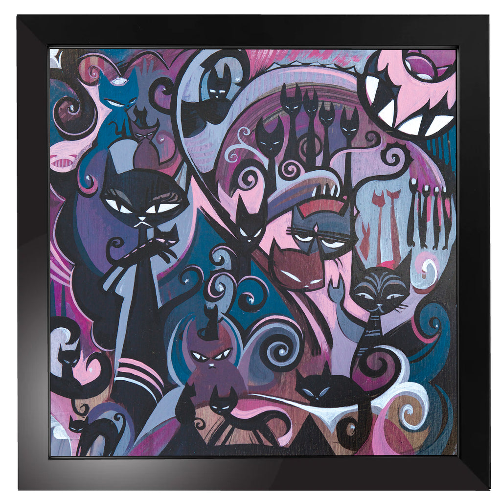 Cat Menagerie 12X12 Emily The Strange Art Print Framed or Unframed