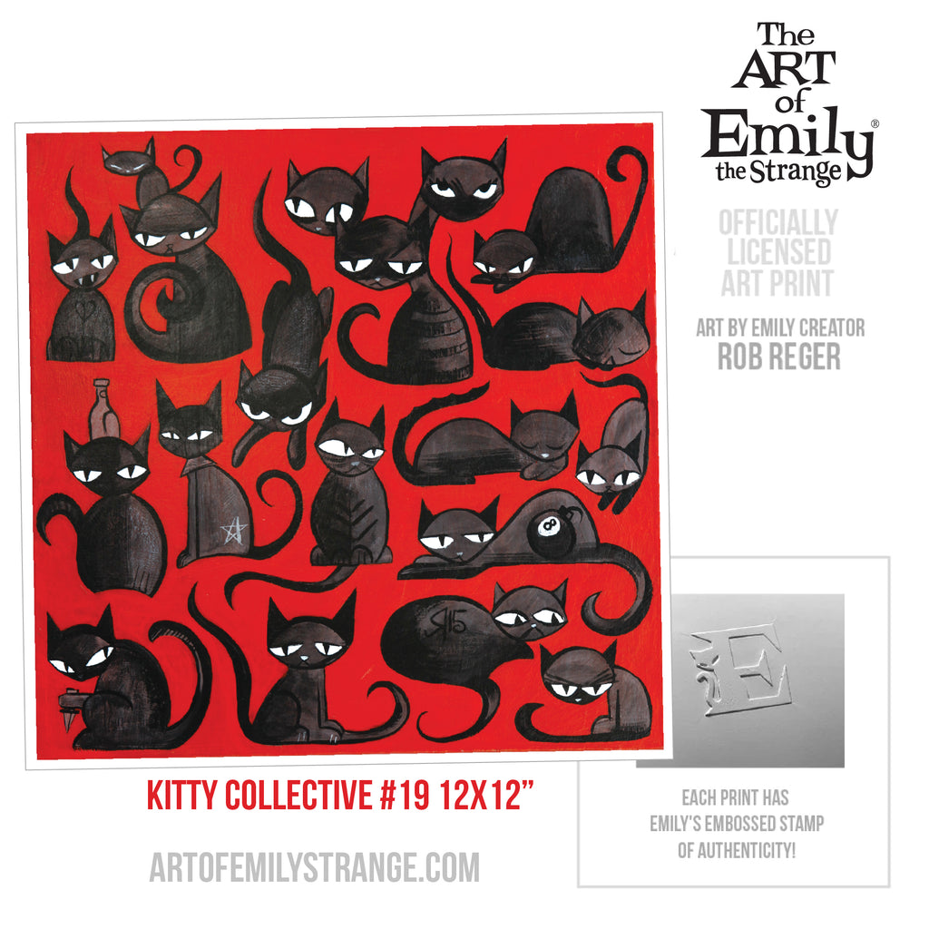 Kitty Collective 19 Emily The Strange Art Print Framed or Unframed
