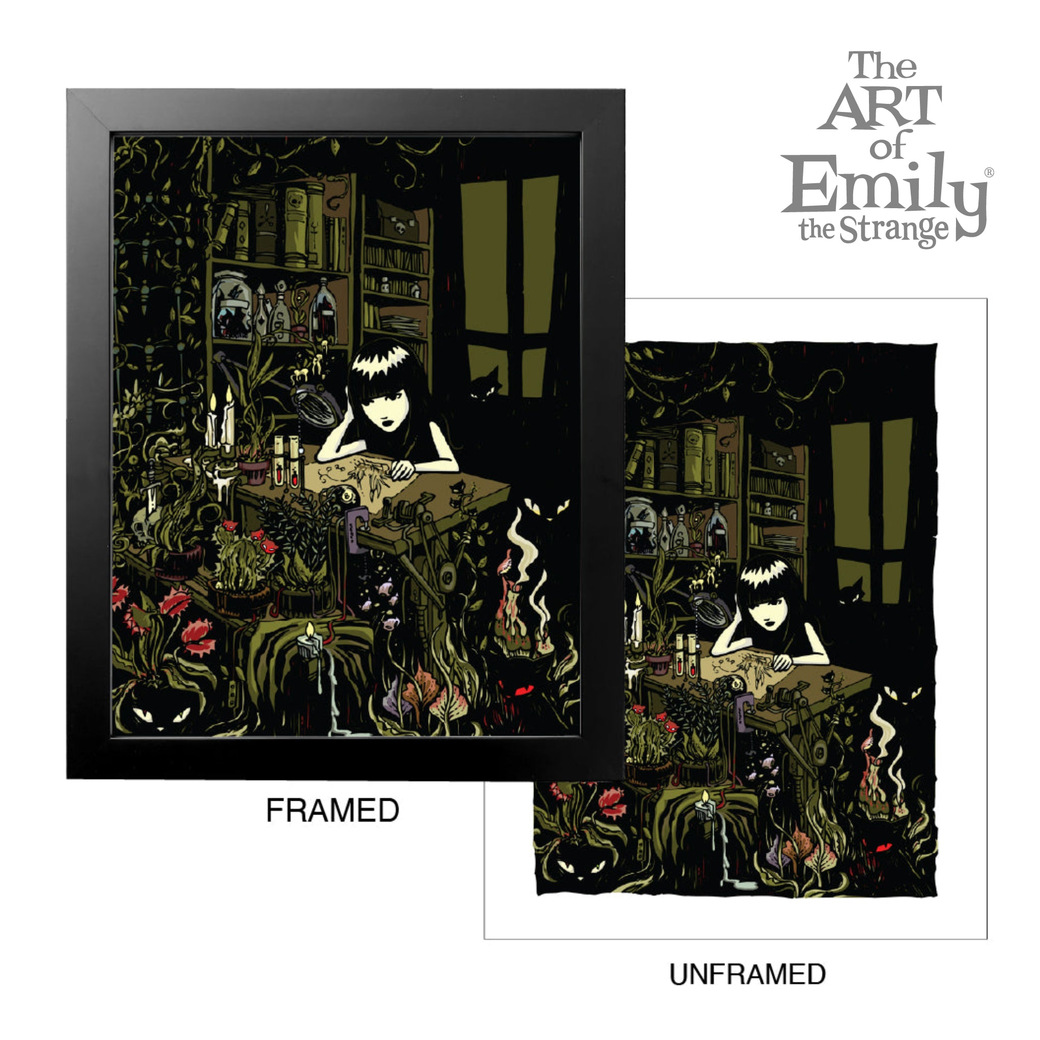 Garden Study 11X14 Emily The Strange Art Print Framed or Unframed