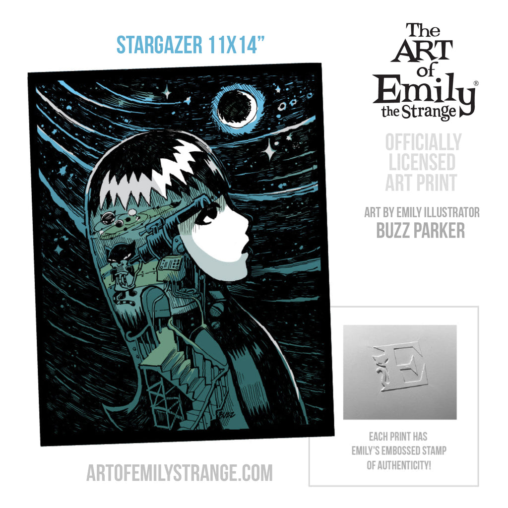 Stargazer Emily The Strange Art Print Framed or Unframed