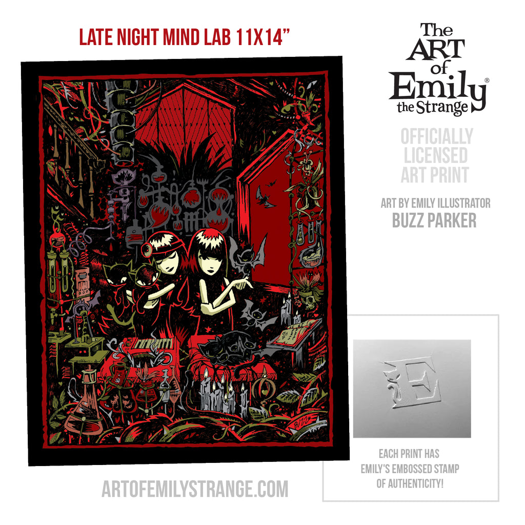 Late Night Mind Lab 11X14 Emily The Strange Art Print Framed or Unframed