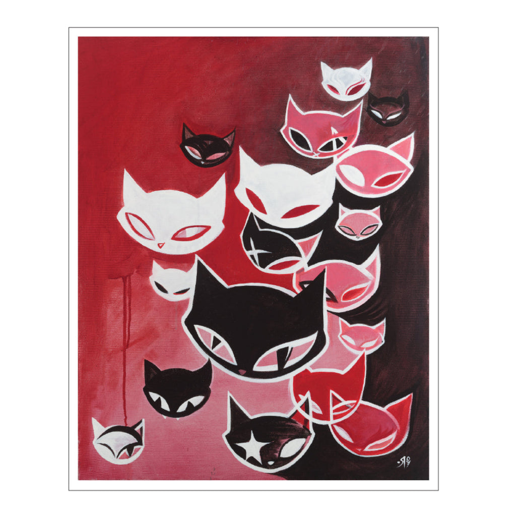 Reigning Cats Emily The Strange Art Print Framed or Unframed