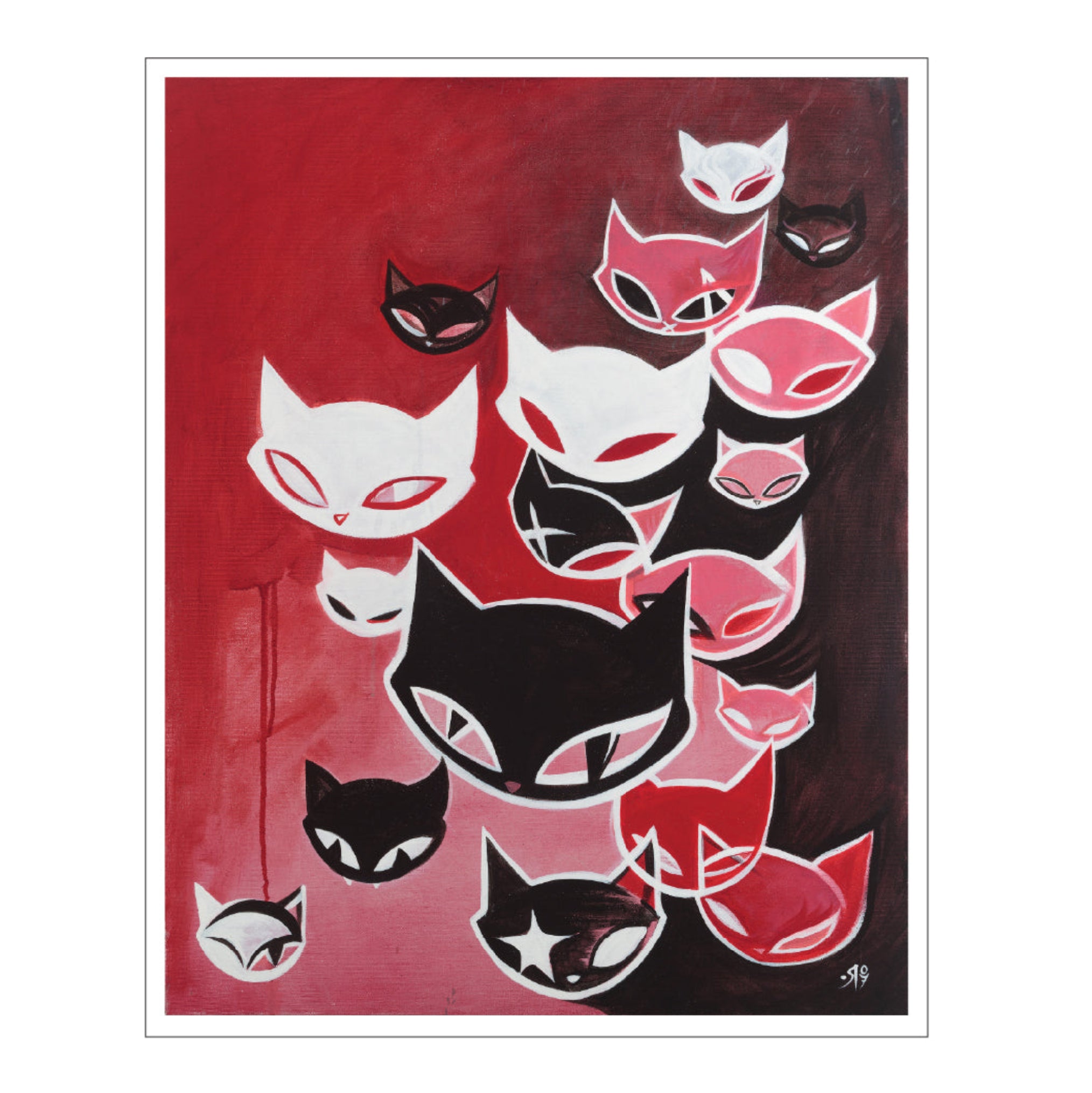 Reigning Cats Emily The Strange Art Print Framed or Unframed